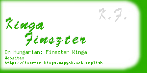 kinga finszter business card